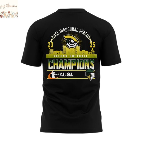 2025 AUSL Inaugural Season Champions Talons Softball 3D T-Shirt