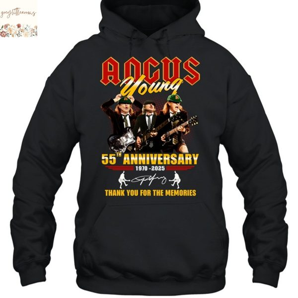 AC DC Angus Young 55th Anniversary Signature Thank You For The Memories Unisex T-Shirt