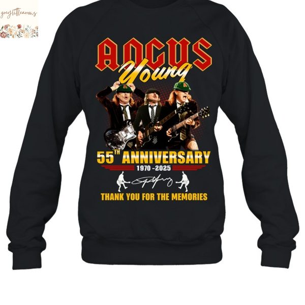 AC DC Angus Young 55th Anniversary Signature Thank You For The Memories Unisex T-Shirt