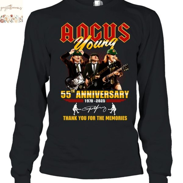 AC DC Angus Young 55th Anniversary Signature Thank You For The Memories Unisex T-Shirt
