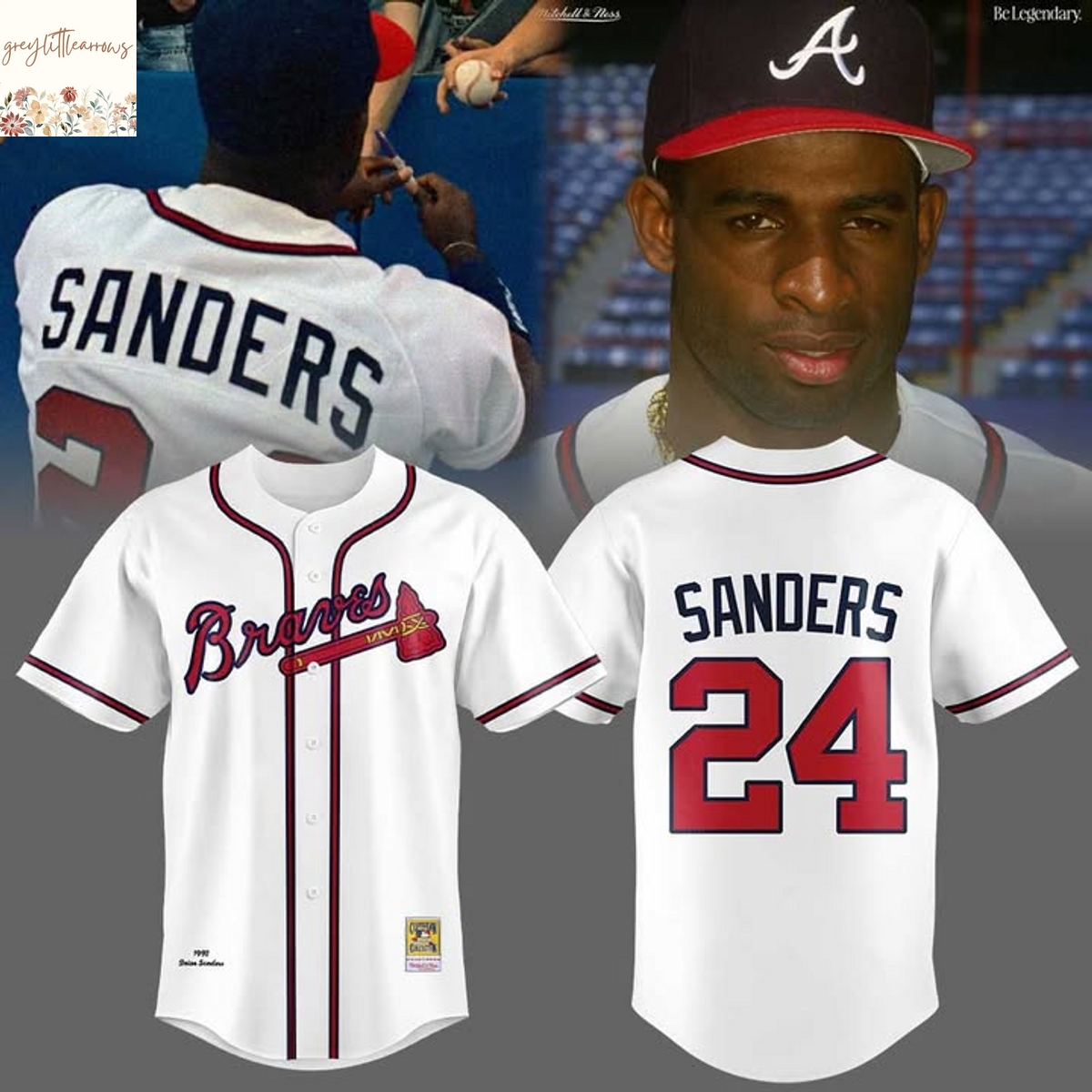 Atlanta Braves Deion Sanders Baseball Jersey Atlanta Braves Deion Sanders Baseball Jersey