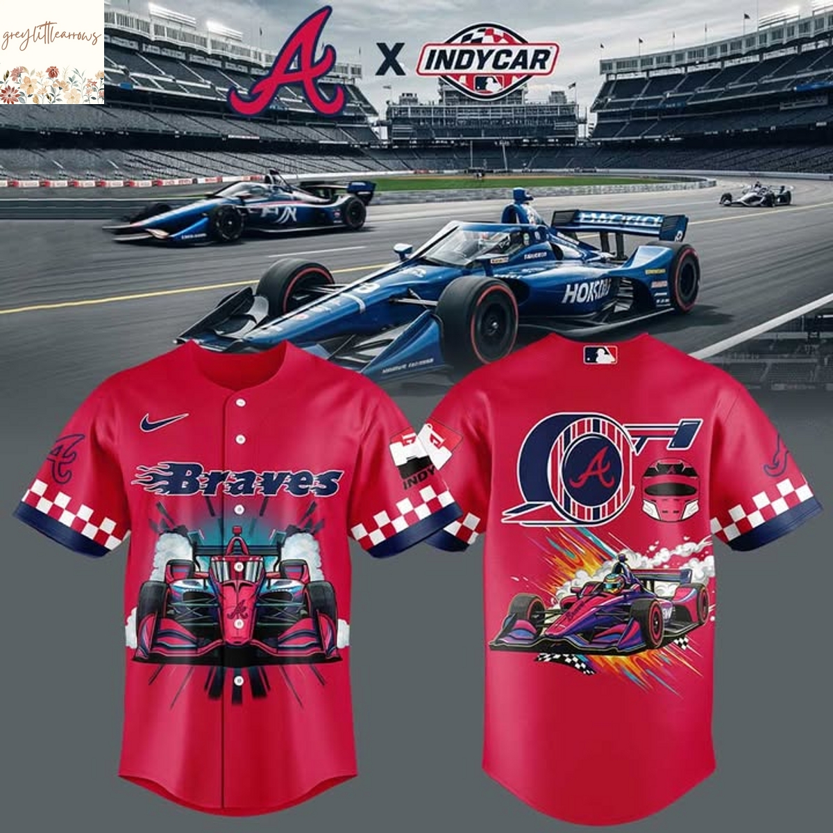Atlanta Braves x F1 Indycar Baseball Jersey Atlanta Braves x F1 Indycar Baseball Jersey