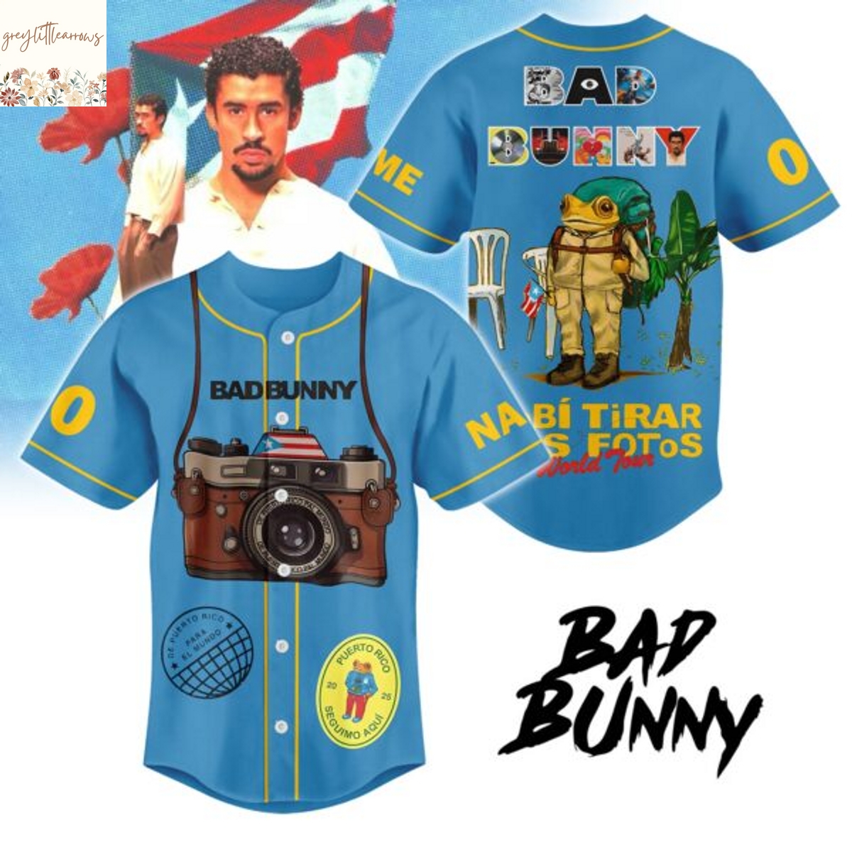 Bad Bunny Debi Tirar Mas Fotos Baseball Jersey Bad Bunny Debi Tirar Mas Fotos Baseball Jersey