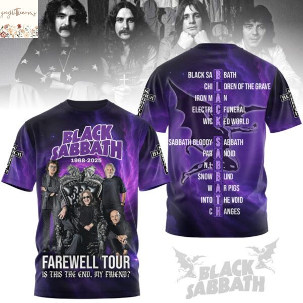 Black Sabbath 1968-2025 Farewell Tour Is This The End My Friend 3D T-Shirt