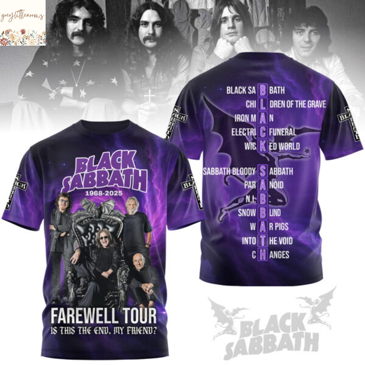 Black Sabbath 1968-2025 Farewell Tour Is This The End My Friend 3D T-Shirt Black Sabbath 1968-2025 Farewell Tour Is This The End My Friend 3D T-Shirt