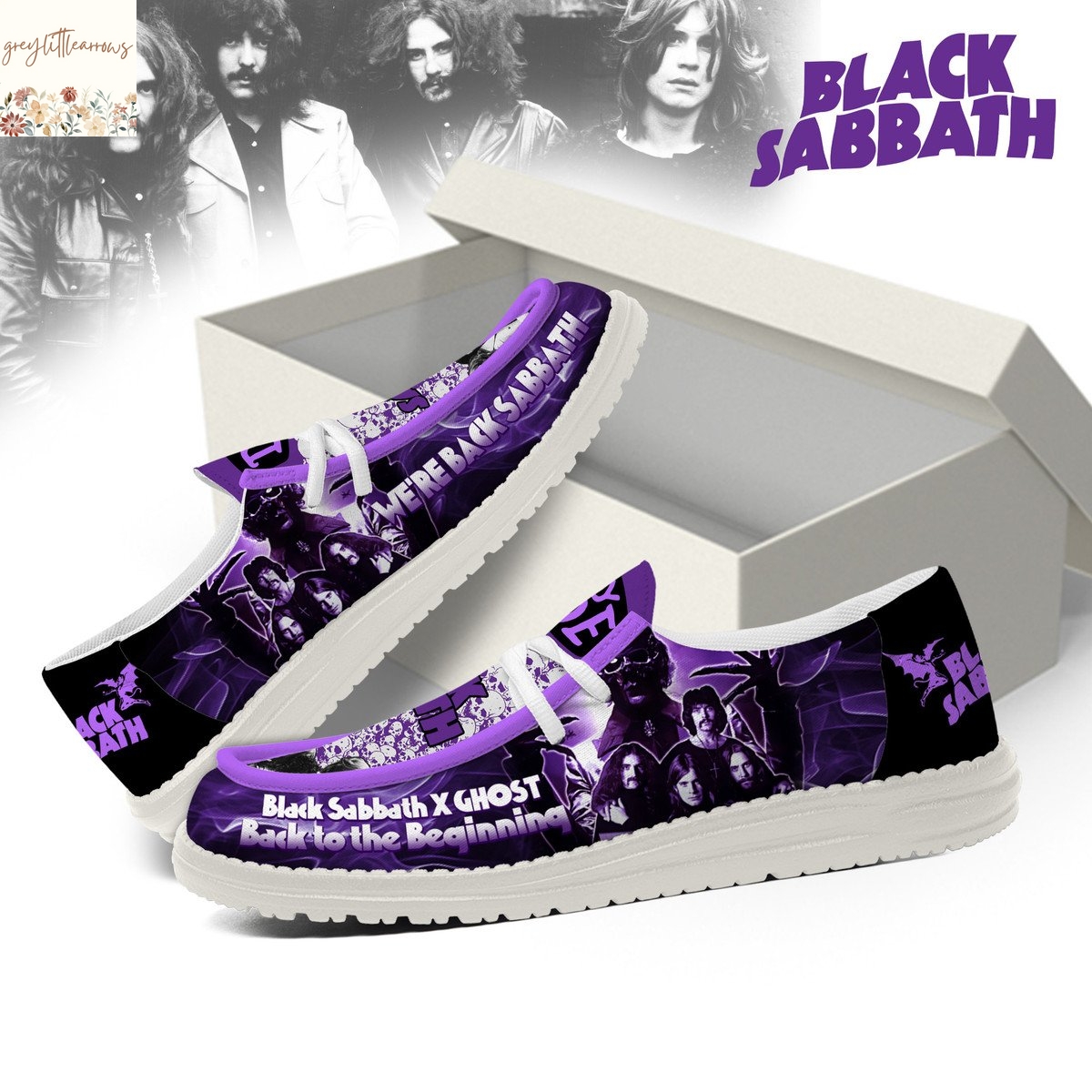 Black Sabbath x Ghost Back To The Beginning Hey Dude Shoes Black Sabbath x Ghost Back To The Beginning Hey Dude Shoes