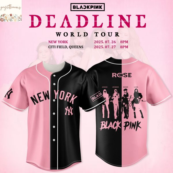 Blackpink Rose x New York Yankees Deadline World Tour Baseball Jersey
