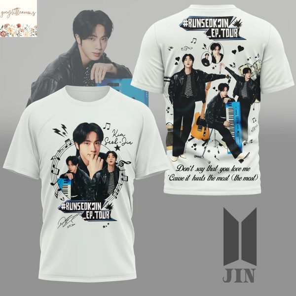 BTS Jin Run Runseokjin Ep Tour 2025 3D T-Shirt