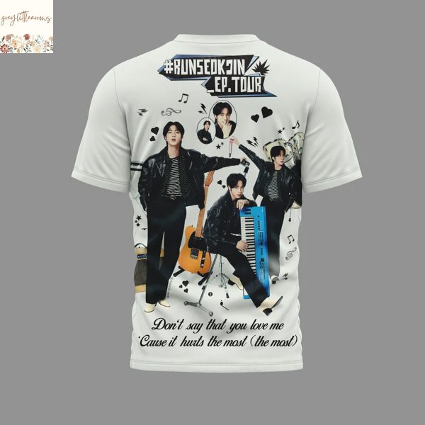 BTS Jin Run Runseokjin Ep Tour 2025 3D T-Shirt