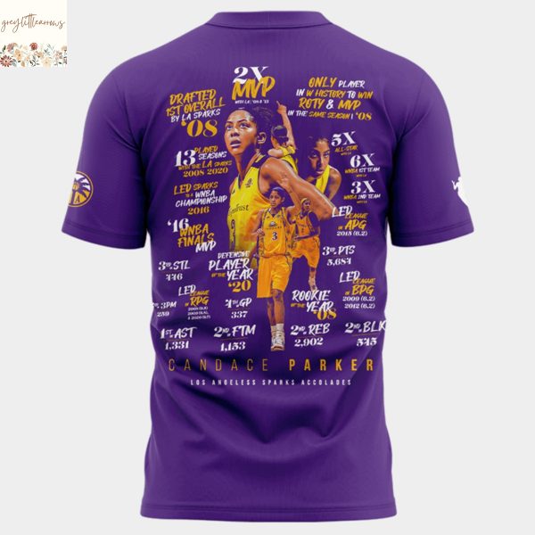 Candace Parker Los Angeles Sparks 2X MVP 3D T-Shirt