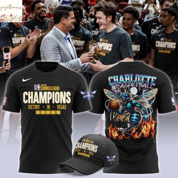 Charlotte Hornets 2025 Summer League Champions 3D T-Shirt