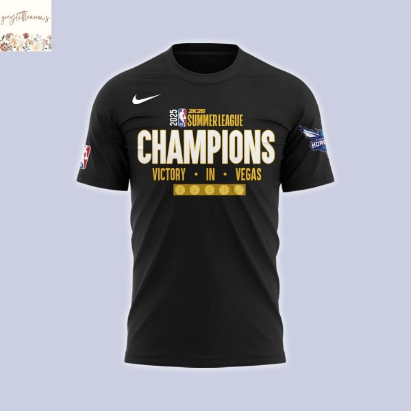 Charlotte Hornets 2025 Summer League Champions 3D T-Shirt