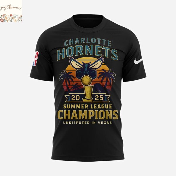 Charlotte Hornets Summer League Champions 2025 Undisputed In Vegas 3D T-Shirt
