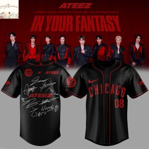 Chicago Cubs x ATEEZ 2025 World Tour Signature Baseball Jersey – Black