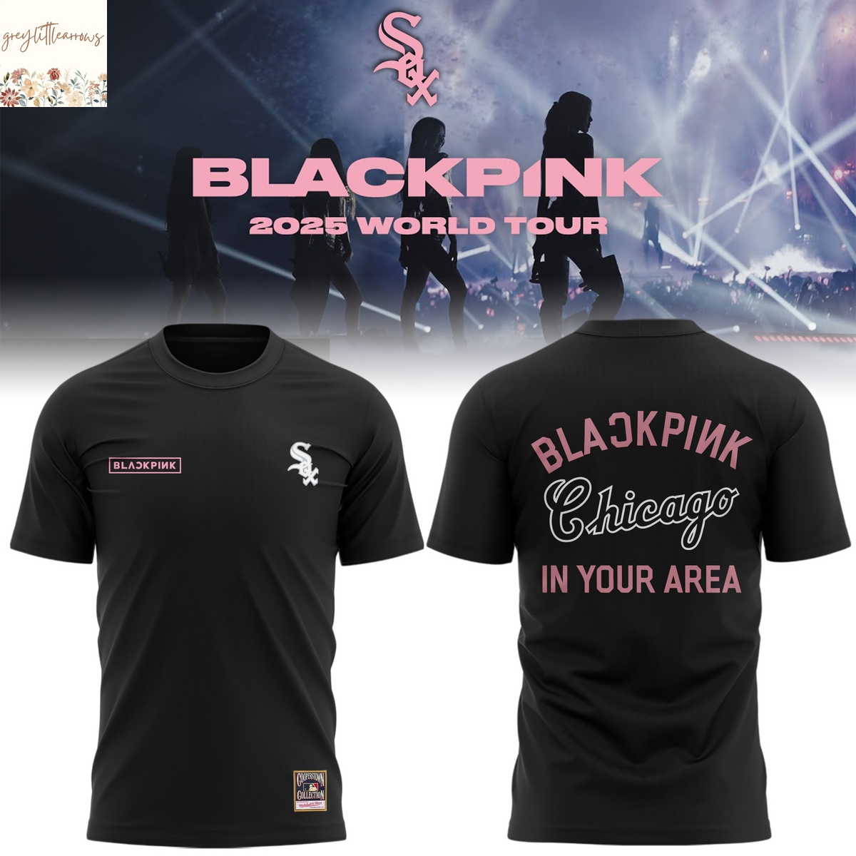 Chicago White Sox x BlackPink 2025 Deadline World Tour In Your Area 3D T-Shirt Chicago White Sox x BlackPink 2025 Deadline World Tour In Your Area 3D T-Shirt
