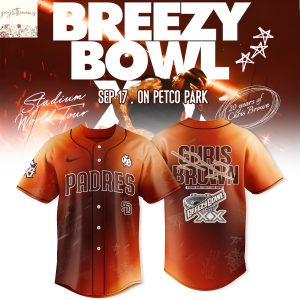 Chris Brown Breezy Bowl XX x San Diego Padres Baseball Jersey