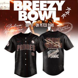 Chris Brown Breezy Bowl XX x San Diego Padres Baseball Jersey – Black