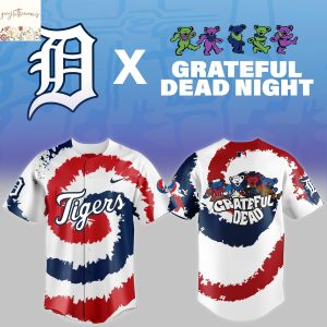 Detroit Tigers 2025 Grateful Dead Night Baseball Jersey