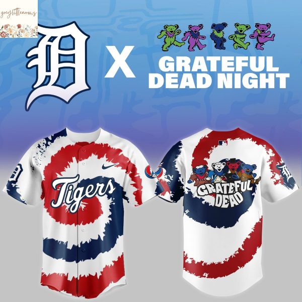 Detroit Tigers 2025 Grateful Dead Night Baseball Jersey
