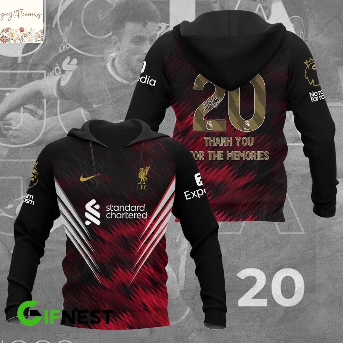 Diogo Jota Liverpool Signature Thank You For The Memories Hoodie Diogo Jota Liverpool Signature Thank You For The Memories Hoodie