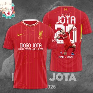 Diogo Jota You ll Never Walk Alone 1996-2025 3D T-Shirt