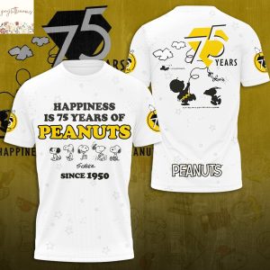 Happiness Is 75 Years Of Peanuts Since 1950 3D T-Shirt