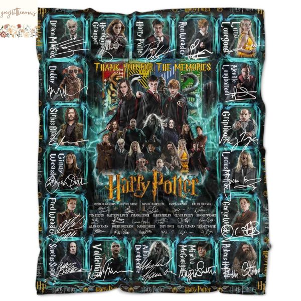 Harry Potter Signature Thank You For The Memories Signature Blanket