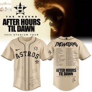 HOU x The Weeknd After Hours Til Dawn 2025 Tour Baseball Jersey