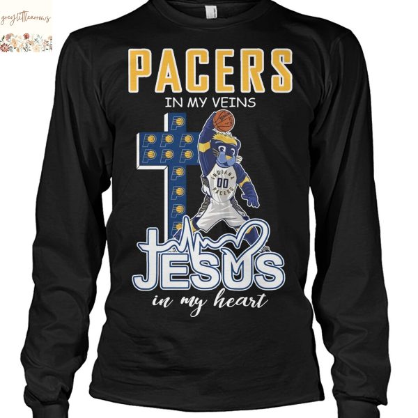 Indiana Pacers In My Veins Jesus In My Heart Unisex T-Shirt