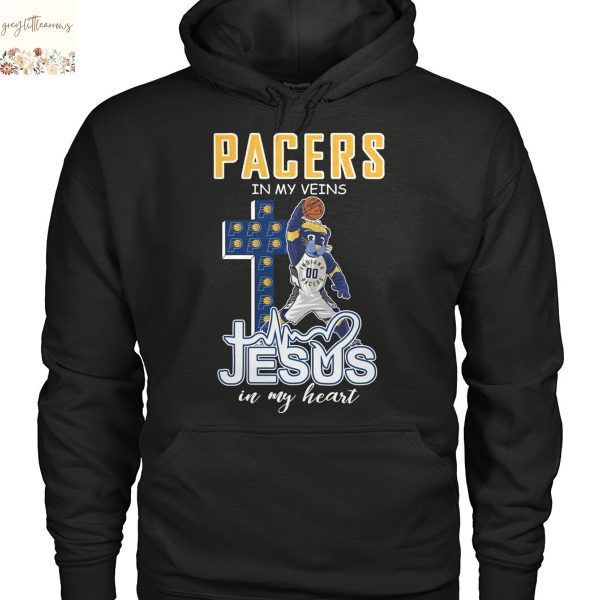 Indiana Pacers In My Veins Jesus In My Heart Unisex T-Shirt