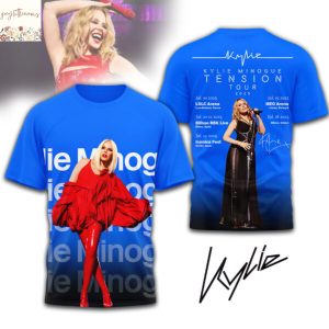 Kylie Minogue Tension Tour 2025 Signature 3D T-Shirt
