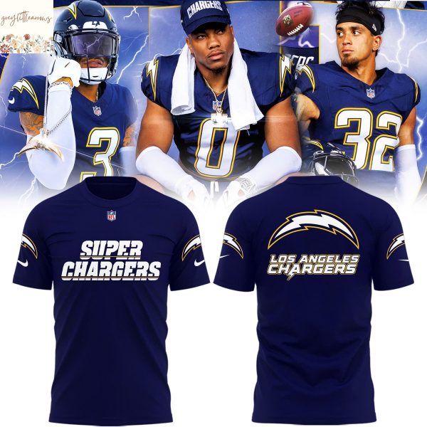 Los Angeles Chargers Super Chargers 3D T-Shirt