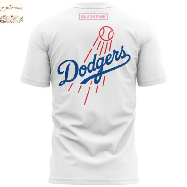 Los Angeles Dodgers x BlackPink 2025 Deadline World Tour 3D T-Shirt – White