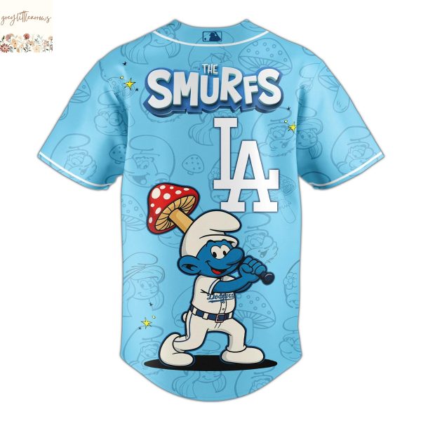 Los Angeles Dodgers x Smurfs Baseball Jersey