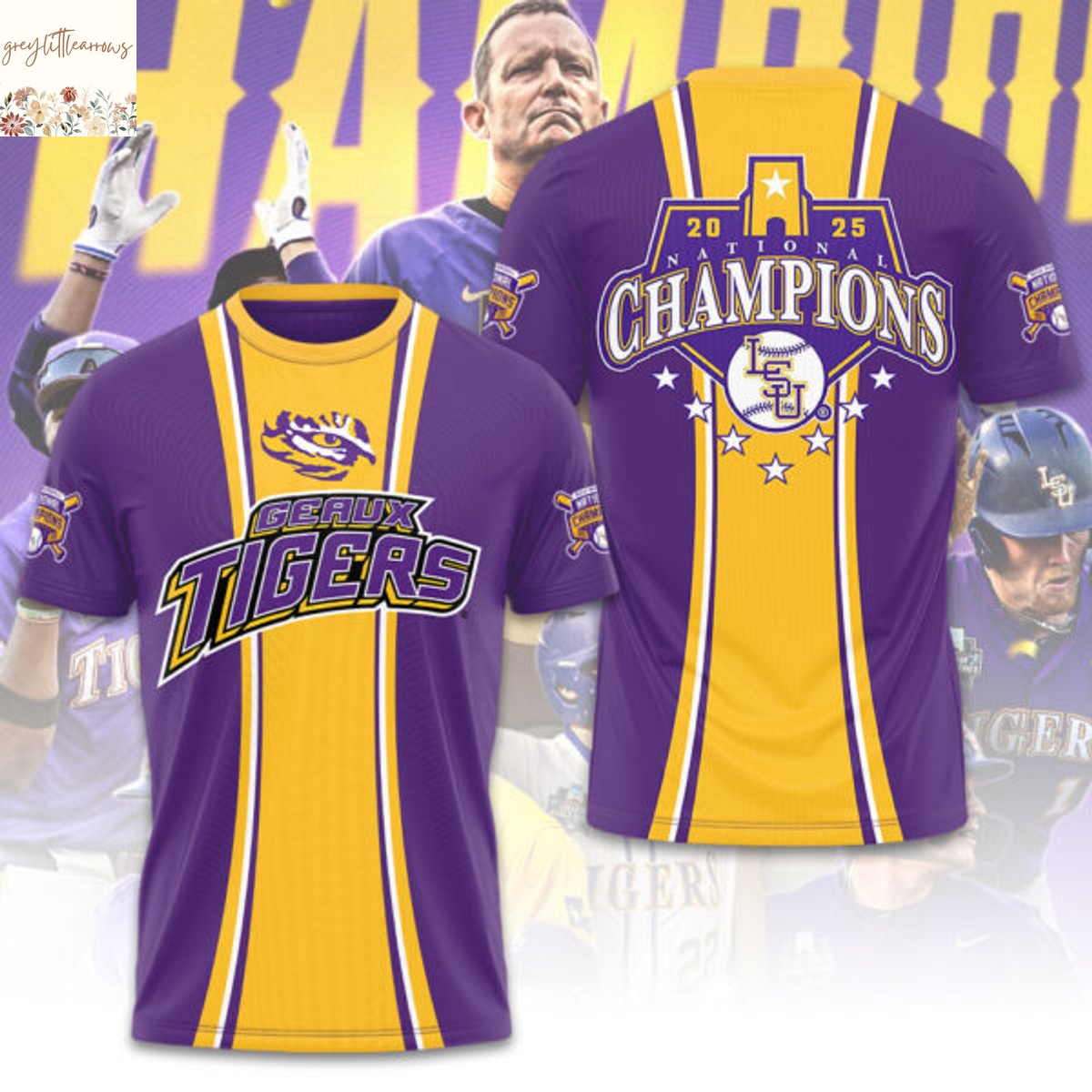 LSU Tigers 2025 National Champions Geaux Tigers 3D T-Shirt LSU Tigers 2025 National Champions Geaux Tigers 3D T-Shirt
