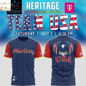 Miami Marlins Team USA Heritage Series 3D T-Shirt