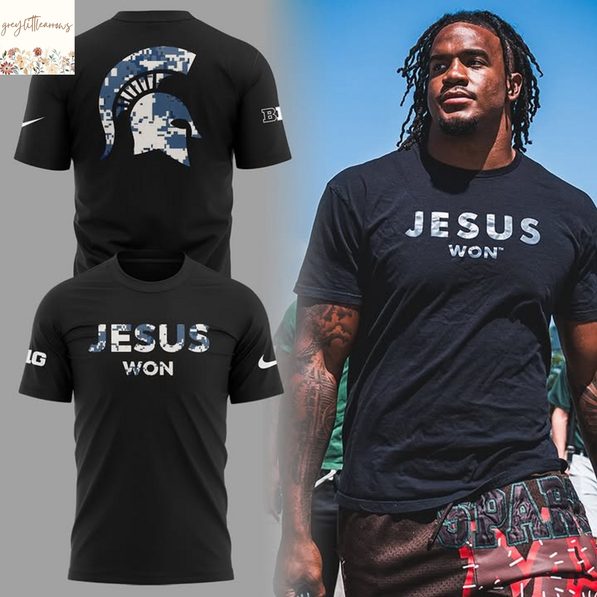 Michigan State Spartans Jesus Won 3D T-Shirt Michigan State Spartans Jesus Won 3D T-Shirt