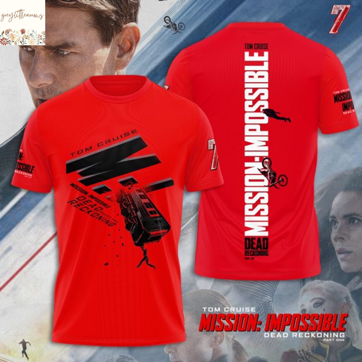 Mission Impossible Tom Cruise Dead Reckoning 3D T-Shirt Mission Impossible Tom Cruise Dead Reckoning 3D T-Shirt