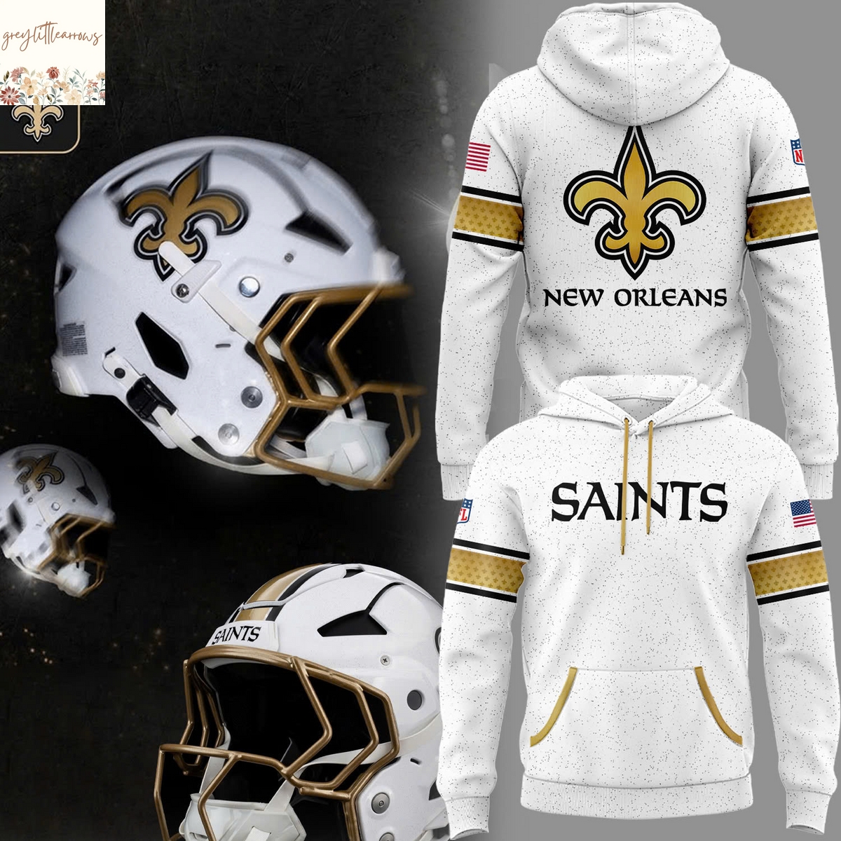 New Orleans Saints 2025 Alternate Hoodie New Orleans Saints 2025 Alternate Hoodie