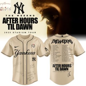 NYY x The Weeknd After Hours Til Dawn 2025 Tour Baseball Jersey