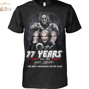 Ozzy Osbourne 77 Years 1948-2025 Signature The Best Memories Never Fade Unisex T-Shirt