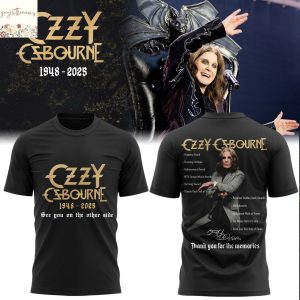 Ozzy Osbourne See You On The Other Side Signature Thank You For The Memories 3D T-Shirt