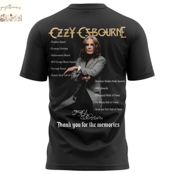Ozzy Osbourne See You On The Other Side Signature Thank You For The Memories 3D T-Shirt