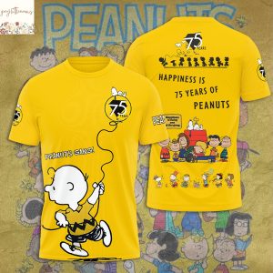Peanuts Gang Happiness Is 75 Years Of Peanuts Since 1950 3D T-Shirt