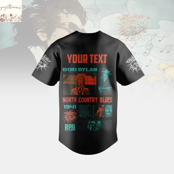 Personalized Bob Dylan North Country Blues Baseball Jersey