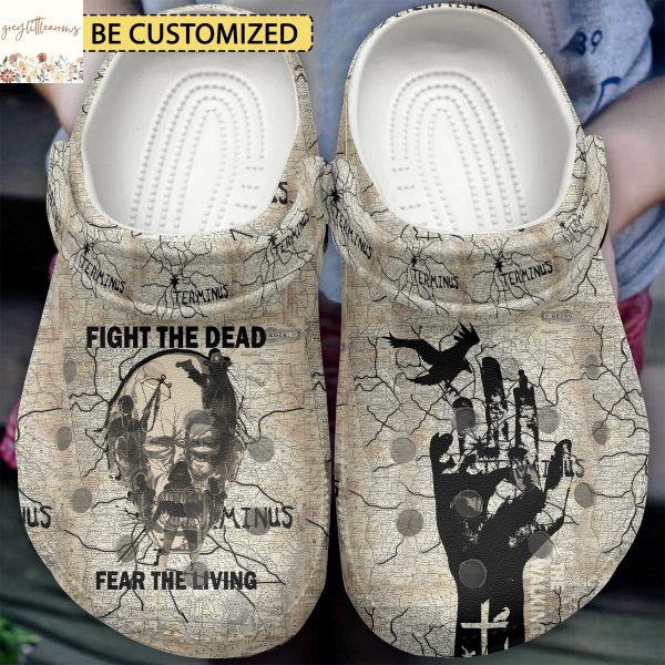 Personalized The Walking Dead Fight The Dead Fear The Living Crocs