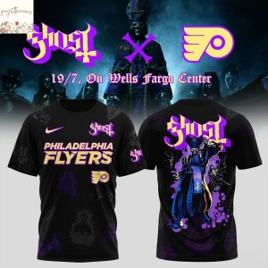 Philadelphia Flyers x Ghost Band World Tour 2025 3D T-Shirt