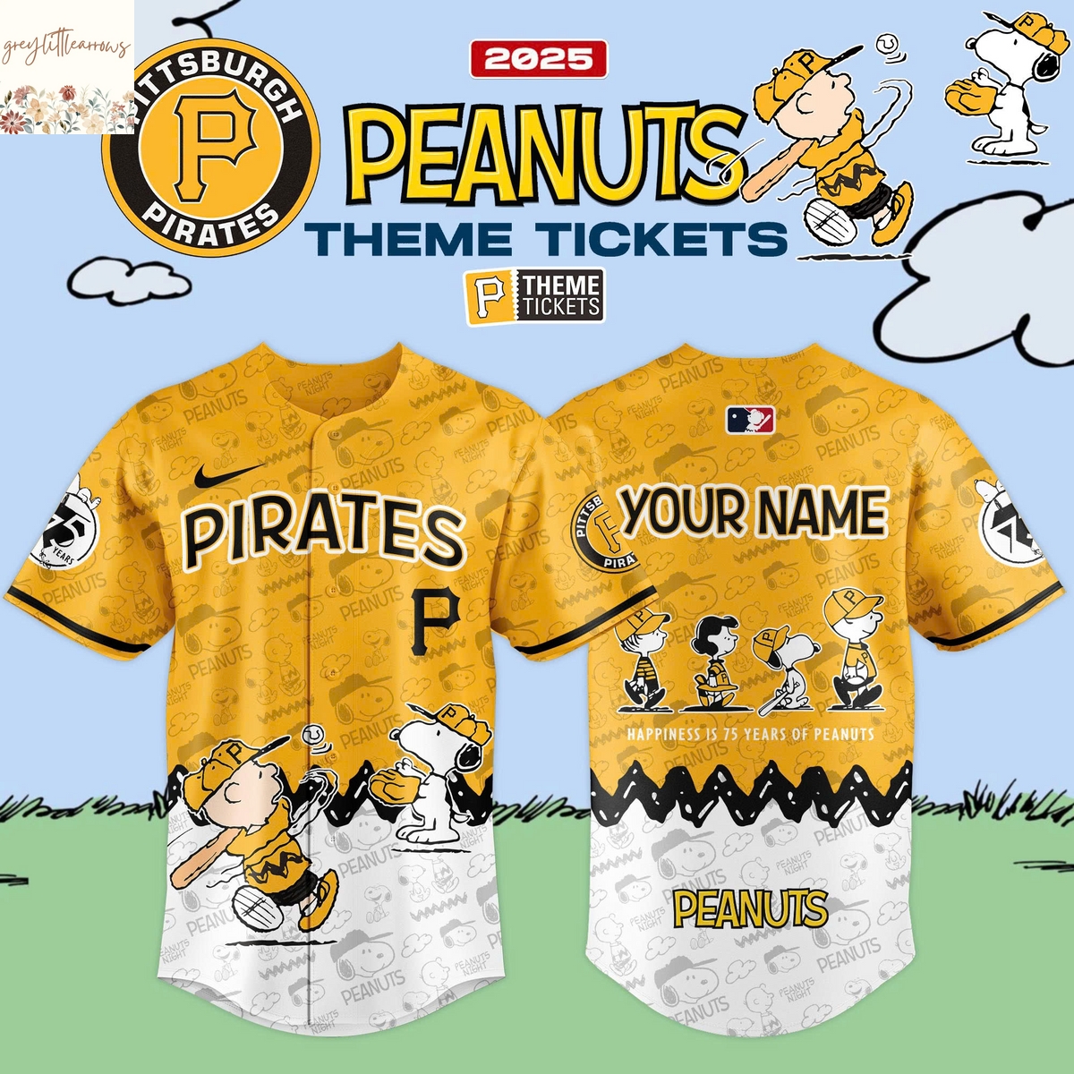 Pittsburgh Pirates Peanut Night 2025 Baseball Jersey Pittsburgh Pirates Peanut Night 2025 Baseball Jersey