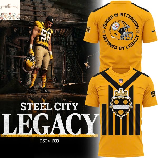 Pittsburgh Steelers Steel City Legacy Est 1933 3D T-Shirt