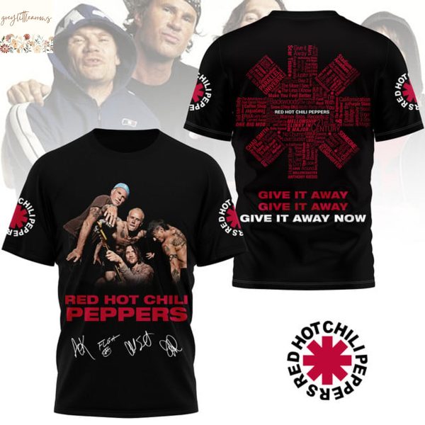 Red Hot Chili Peppers Give It Away Now Signature 3D T-Shirt